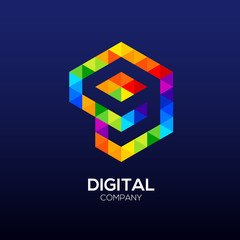 Fototapeta premium Abstract letter g Logo Design.Hexagon logo