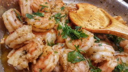 Krustentiere - Garnelen mit Knoblauch