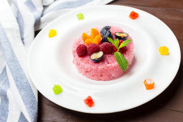 pink mochi japanese sweet rice treat