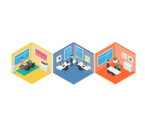 Obraz premium Isometric Office