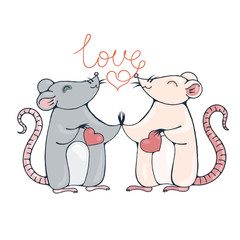 Rats in love.