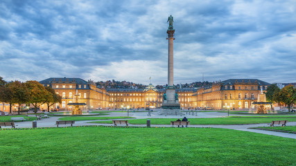 Morning View of Stuttgart Schlossplatz