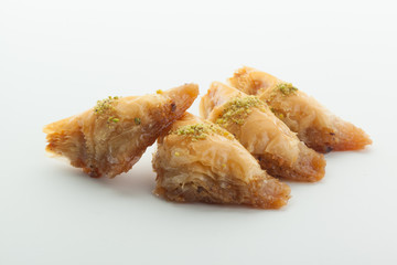 Tasty Turkish delight isolated on white