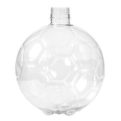 New, clean, empty plastic bottle on white background