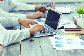 Close-up of hands of business meeting