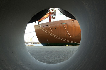 Ship at the docks