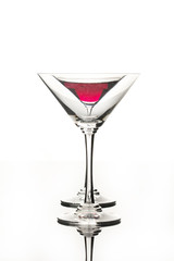 Wineglasses On A Black Glass Studio Background