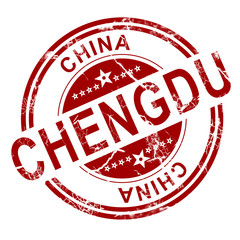 Red Chengdu stamp