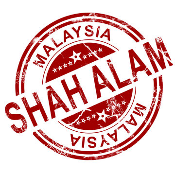Red Shah Alam stamp