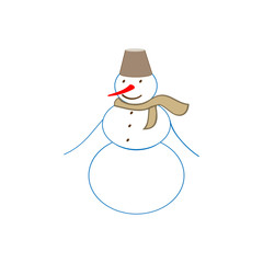 Snowman isolated icon.