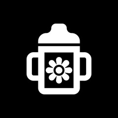 Feeding cup icon. design. Baby bottle, Feeding cup symbol. web. graphic. AI. app. logo. object. flat. image. sign. eps. art. picture - stock