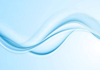 Light blue abstract curved waves