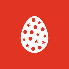 The Easter icon. Easter, egg symbol. UI. Web. Logo. Sign. Flat design. App. Stock