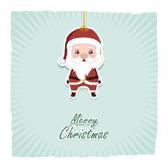 Santa garland greeting for Christmas