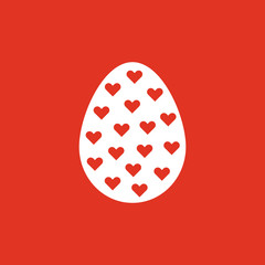 The egg icon. Easter, egg symbol. UI. Web. Logo. Sign. Flat design. App. Stock