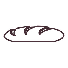 Bread silhouette icon. Bakery shop traditional and product theme. Isolated design. Vector illustration