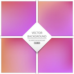 Abstract Creative concept vector multicolored blurred background set. For Web and Mobile Applications, art illustration template design, business infographic and social media, modern decoration