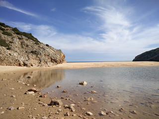 Beach of Furnas in the Algarve