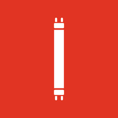 The fluorescent light bulb icon. Lamp and bulb, lightbulb symbol.UI. Web. Logo. Sign. Flat design. App.