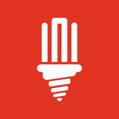Fototapeta premium The fluorescent light bulb icon. Lamp and bulb, lightbulb symbol.UI. Web. Logo. Sign. Flat design. App.