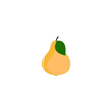 Pear fruit isolated on a white background. Pear icon