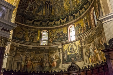 Fototapeta premium Basilica di Santa Maria in Trastevere, Rome, Italy
