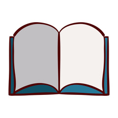 Book object icon. Education literature read and library theme. Isolated design. Vector illustration