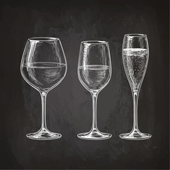 Set of wineglasses.
