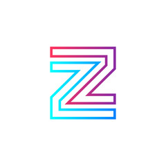 Letter Z logo design template,technology,electronics,digital,connection vector logotype