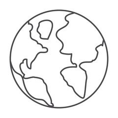 Obraz na płótnie Canvas Planet sphere icon. Earth world and globe theme. Isolated design. Vector illustration