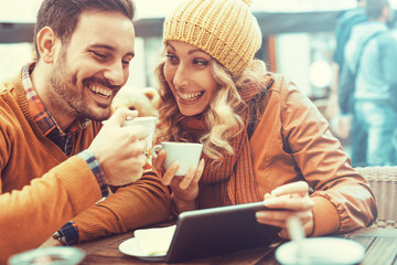 Couple having fun