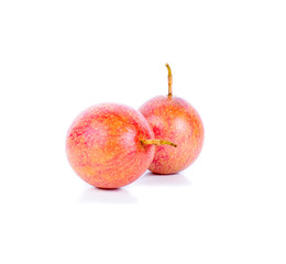 Fresh Passion fruit on white background