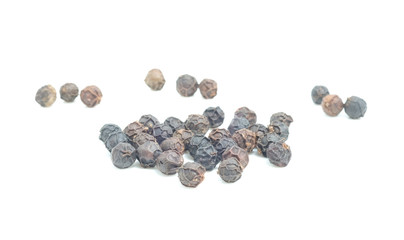 Pepper corn on white background.