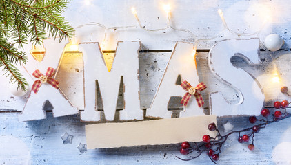 Christmas holidays ornament on white background