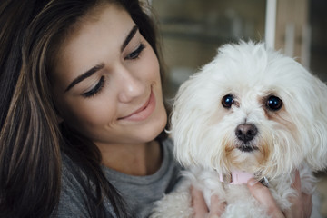 Teen Girl and her Dog