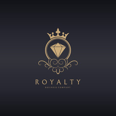 Royalty logo. Gemstone logotype 