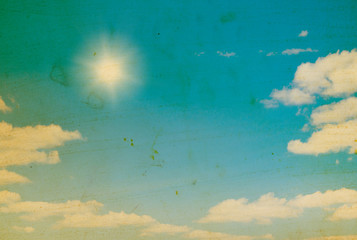 Blue sky grunge background
