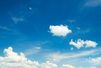 clouds in the blue sky
