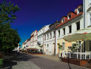 street in old town of Plock, Warsaw