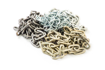 metal chain on white background