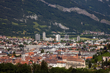Fototapeta na wymiar Aerial view of Chur, Switzerland