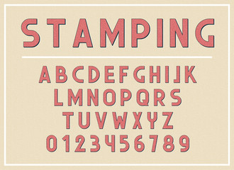 Fototapeta premium Font and ABC letters print typography vector Illustration