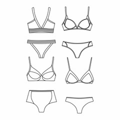  Lingerie. Bras and panties.  Sexy