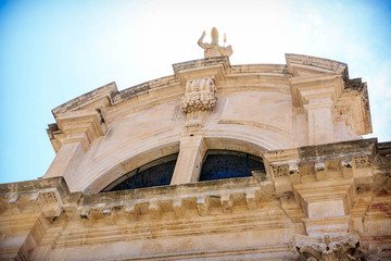 Church fascade in Dubrovnik