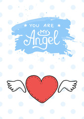 Happy valentines day card. Hearts background.