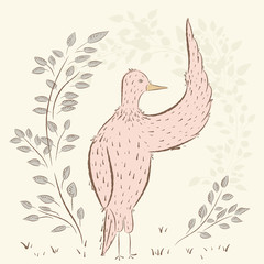 Fototapeta premium cute birds. sketch