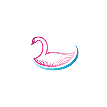Colorful swan logo