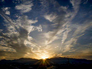神々しい夕焼け