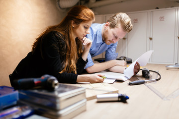 Designers working in modern office