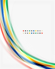 Colorful modern wave line, business abstract layout